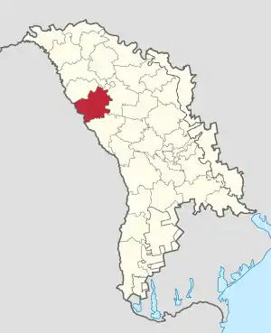 Raionul Fălești pe harta Republicii Moldova