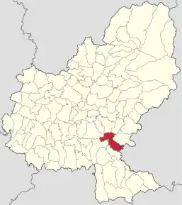 Localizare în cadrul județului