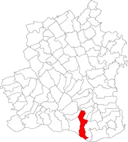 Amplasarea în cadrul județului