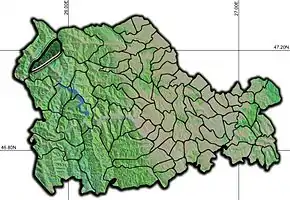 Poziția localității Farcașa