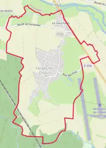 Poziția localității Farges-lès-Chalon