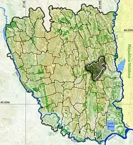 Amplasarea în cadrul județului
Poziția în cadrul României