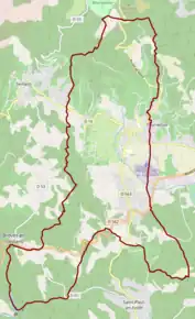 Poziția localității Fayence