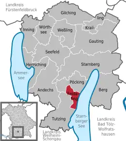 Poziția localității Feldafing