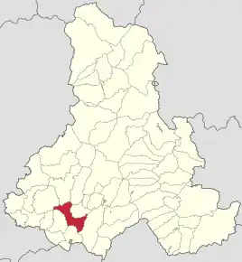 Localizare în cadrul județului