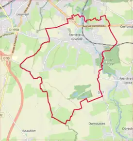 Poziția localității Ferrière-la-Grande