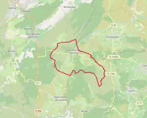 Poziția localității Ferrières-les-Verreries