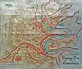 Hartă istorică (nedatat) a fortificațiilor orașului Luxemburg