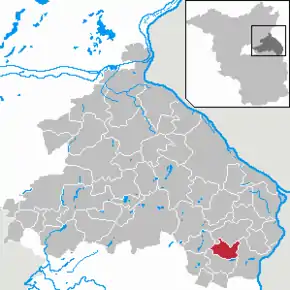 Poziția Fichtenhöhe pe harta districtului Märkisch-Oderland