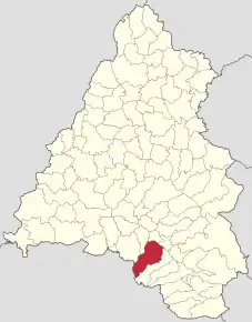 Localizare în cadrul județului