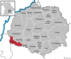 Poziția localității Finsing