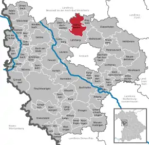 Poziția localității Flachslanden