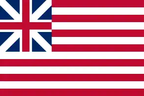 Dungile roșii din steagul Statelor Unite au fost adaptate de drapelul Companiei Britanice a Indiilor de Est. Acesta este „Grand Union Flag”, primul steag american stabilit de Congresul continental.