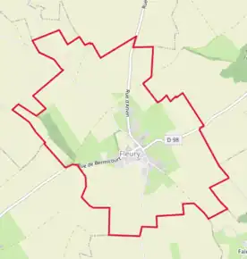 Poziția localității Fleury