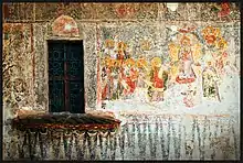 Pictură exterioară a bisericii „Sf. Nicolae”