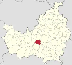 Poziționarea comunei pe harta județului Cluj