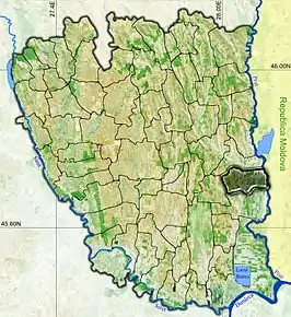 Amplasarea în cadrul județului



		
Poziția în cadrul României