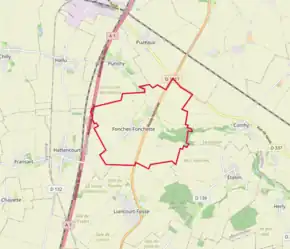 Poziția localității Fonches-Fonchette