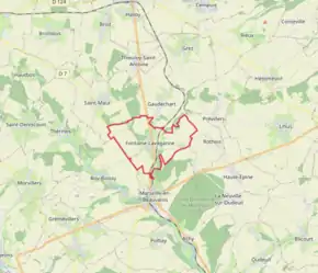 Poziția localității Fontaine-Lavaganne