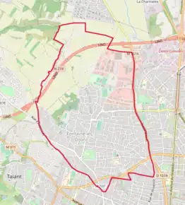 Poziția localității Fontaine-lès-Dijon