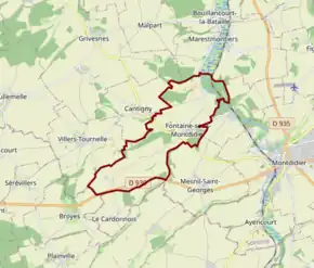 Poziția localității Fontaine-sous-Montdidier