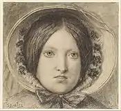 Ford Madox Brown în 1867, desenat de Dante Gabriel Rossetti.