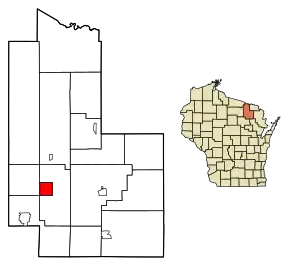 Poziția localității Crandon, Wisconsin