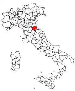Poziția regiunii Provincia di Forlì-Cesena