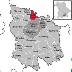 Poziția localității Forstinning