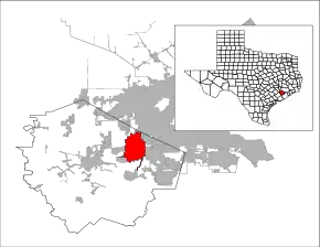 Poziția localității Sugar Land