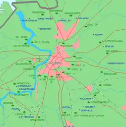 Fortul 1 (Antwerpen) se află în Forturile din Antwerpen