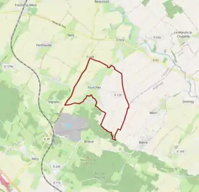 Poziția localității Fourches