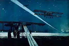 Retour d'un vol de nuit sur avions "Voisin" de bombardement (1918)