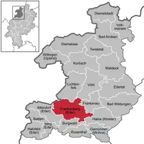 Poziția localității Frankenberg