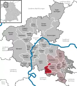 Poziția localității Frankenwinheim