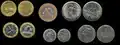 Francul nou, diferite monede