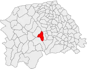 Poziția localității Frasin