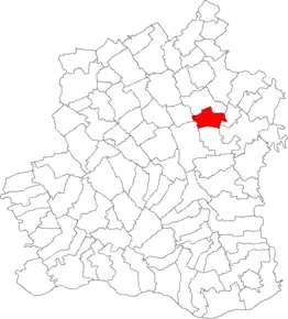 Amplasarea în cadrul județului