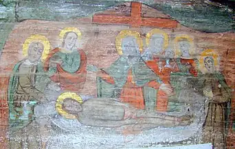 Pictura altarului: Punerea în mormânt