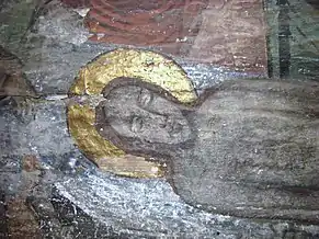 Pictura altarului: Punerea în mormânt (detaliu)