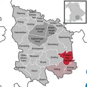 Poziția localității Frauenneuharting