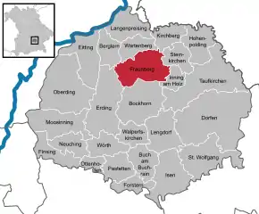 Poziția localității Fraunberg