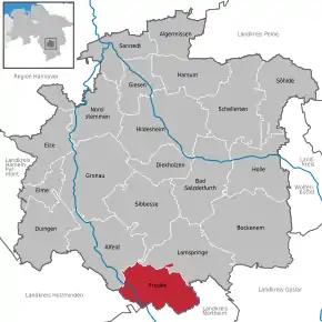 Poziția localității Freden