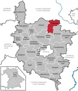 Poziția localității Freihung