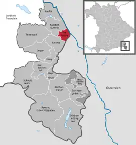 Poziția localității Freilassing