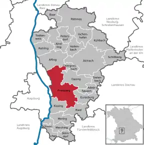 Poziția localității Friedberg