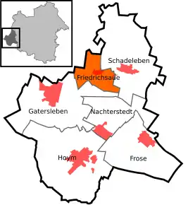 Poziția localității Friedrichsaue