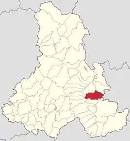 Localizare în cadrul județului