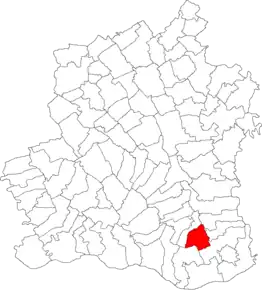 Amplasarea în cadrul județului