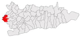 Amplasarea în cadrul județului